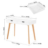 Computer Desk Writing Table with 2 Drawers Laptop PC Table Workstation Wooden