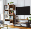 Large Industrial Bookcase Vintage Cube Unit Tall Display Rustic Metal Cabinet