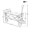 Heavy Duty Foldable Garden Trolley Cart Hand Wagon Folding Utility Transport