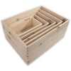 Pine Crate Chest Wooden Storage Box / 5 Sizes / Open Top / For Craft Decoupage