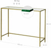 Narrow Console Table Modern Hallway Furniture Vintage Slim Metal Side Shelf