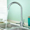 Kitchen Tap Sink Mixer Twin Lever Tap Swivel Modern Chrome Basin Waterfall Taps
