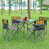 Camping Table 4 Chairs Set Foldable Outdoor Garden BBQ Dining Furniture Portable