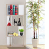 4-tier Storage Display Shelving Bookcase S Shape design Divider Unit Particle
