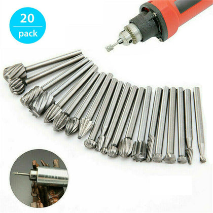 HSS Routing Router Grinding Bit Burr Speed Kit For Rotary Dremel Cutter Tool UK