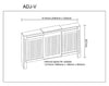Radiator Cover Wall Cabinet Adjustable MDF Wood White Vertical Style Modern