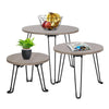 Retro Nest Of 3 End Side Tables Lamp/Coffee Tables Modern Furniture Desk Set UK