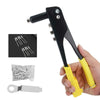 New Pop Rivet Gun With 60 Rivets 4 Heads Pvc Handle And Safety Catch