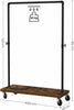 Industrial Style Wardrobe Clothes Rail Shoe Rack Storage Wheels Closet Garment