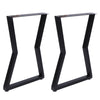 2Pcs Industrial Table Legs Cabinet Chair Computer Desk Metal Legs Set Kit Black