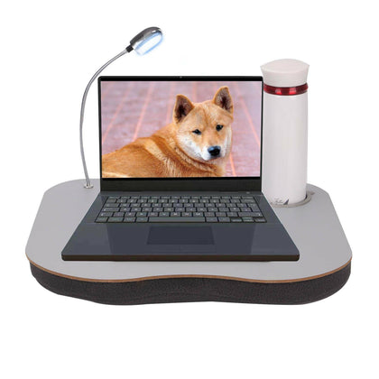 Laptop Stand Cushion Tray Notebook Computer Reading Table Cup Holder with 5 LED