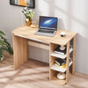 Oak Desk Compact Computer Workstation Table Home Office with Book Shelves