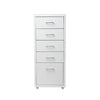 Office Metal Filing Cabinet Cupboard Drawer Unit on Castors Cabinet 5 Drawers UK