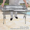 Barbecue Folding BBQ Charcoal Grill Stainless Steel Outdoor Patio Garden Picinic