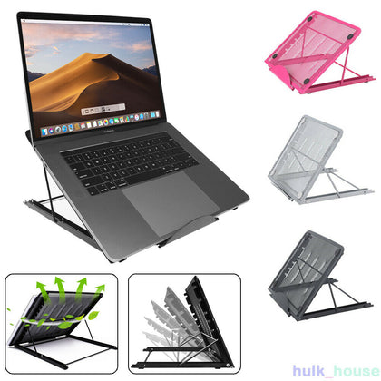Adjustable Laptop Stand Folding Portable Mesh Desktop iPad Holder Office Support