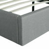 Grey Side Lift Up Storage Bed Frame Ottoman Divan Base Headboard UK