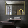 Designer Wall Hung Bathroom Illuminated LED Mirror Demister Pad |Touch Control