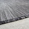 Plain Graphite Grey Outdoor Rug Plastic Flat Washable Rugs Zero Pile Hall Runner