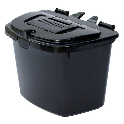 Black Kitchen Compost Caddy Bin - Food Recycling (7 Litre) 7L