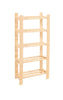 SOLID WOODEN STORAGE SHELF 3 & 5 TIER SHELVING UNIT, GARAGE, HOME SHED, BOOKCASE