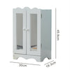 18 Inch Doll Closet Wardrobe Wooden Dolls Furniture With 6 Doll Clothes Hangers