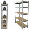 5 Tier Bays Metal Shelving Unit Storage Racking Shelves Garage Warehouse Shed UK