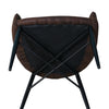 2* Brown/Grey Faux Leather/PU Dining Chairs Armchairs Padded Office Dining Room
