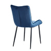 Set of 2 Blue Dining Chair Velvet Upholstered Chairs with Thick Cushion Kitchen