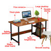 Home Office Computer PC Desk Writing Table 100cm Workstation Wood Bookshelf.