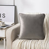 New Plain Luxury French Velvet Cushion Cover/Filled Cushions Piped Edges 18"/24"