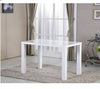 White High Gloss Dining Table and 4/6 Chairs Set Soft Faux Leather Seat 120×80cm