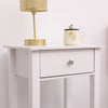 Mondeer Bedside Table Cabinet Nightstand w/Drawer&Shelf Side End Storage White