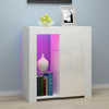 Modern Cabinet Cupboard sideboard - Matt Body and High Gloss Doors RGB LED Light