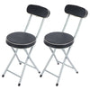 2X FOLDING BREAKFAST BAR STOOL CHAIR SEAT LIGHT WEIGHT SPACE SAVING FOLD ABLE