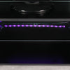 Modern 160cm TV Unit Cabinet Stand High Gloss Doors with LED Lights Black