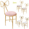 2x Romantic Designed Butterfly Bow Tie Vanity Chair Nordic Makeup Dressing Stool