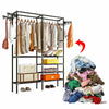 Heavy Duty Clothes Rail Rack Hanging Garment Display Stand Shoe Storage Shelf UK