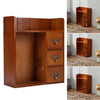 Retro Wall/Desktop Wooden Drawers Storage Cabinet Organiser Cosmetic Jewelry Box