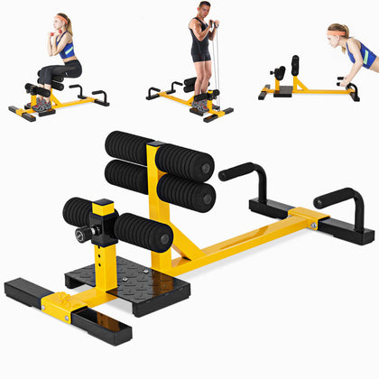 3-in-1 Squat Machine Deep Sissy Squat-Abdominal Bench Leg Exercise Home Gym