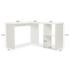 L Shaped Corner Desk Computer Workstation Gaming Study Office Living Room White
