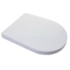 Luxury Soft Close Toilet Seat White D Shape WC Bathroom Easy Clean Heavy Duty