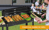 Rectangular Barbecue BBQ Steel Charcoal Grill Outdoor Patio Garden Wheels