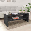 Coffee Table Chipboard Open Storage Shelf Home Side Table High Gloss Grey