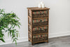 WOOD WICKER BEDSIDE MAIZE CABINET UNIT RETRO DRAWER STORAGE CHEST HALLWAY UNIT