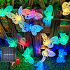 Garden Solar Powered Butterfly Fairy String LED Lights Waterproof Party Outdoor