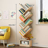 Bookcase 9-Shelf Stand Display Cases Bookshelf Shelving Wood Shelves Tree Shape