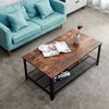 Rectangular Coffee Table Metal Legs Home large Storage Living Room Furniture UK
