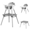4 in 1 Baby Highchair Infant Feeding Seat Kids Table&Chair Set W/Adjustable Tray