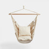 Beige Hanging Swinging Chair Garden Patio Furniture Hammock ED