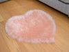 Blush Pink Shaggy Rugs Non Slip Bedroom Mats Fluffy Soft Faux Fur Sheepskin Rug